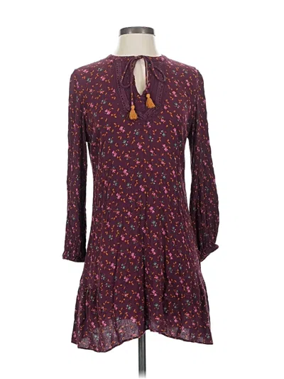 Pre-owned Matilda Jane 3/4 Sleeve Blouse In Burgundy