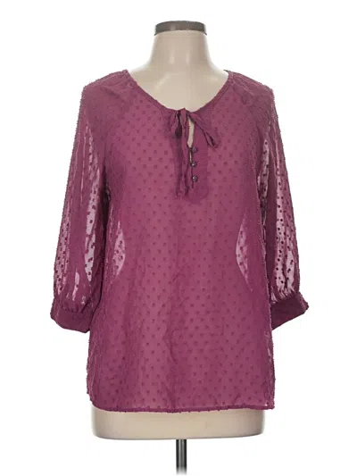 Pre-owned Matilda Jane 3/4 Sleeve Blouse In Purple