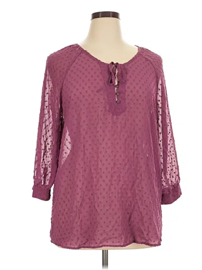 Pre-owned Matilda Jane 3/4 Sleeve Blouse In Purple
