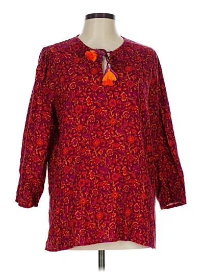 Pre-owned Matilda Jane 3/4 Sleeve Blouse In Red