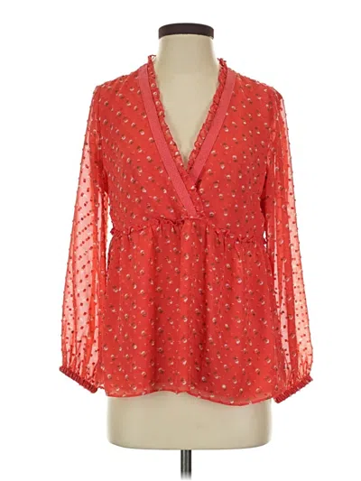 Pre-owned Matilda Jane 3/4 Sleeve Blouse In Red