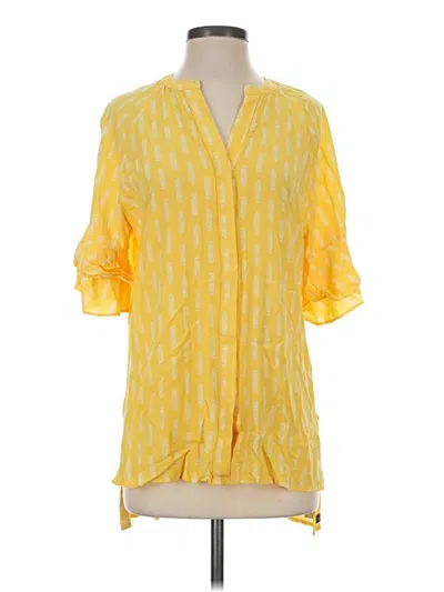 Pre-owned Matilda Jane 3/4 Sleeve Blouse In Yellow