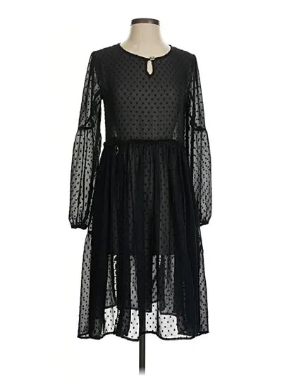 Pre-owned Matilda Jane 3/4 Sleeve Top Black Square Neckline Tops