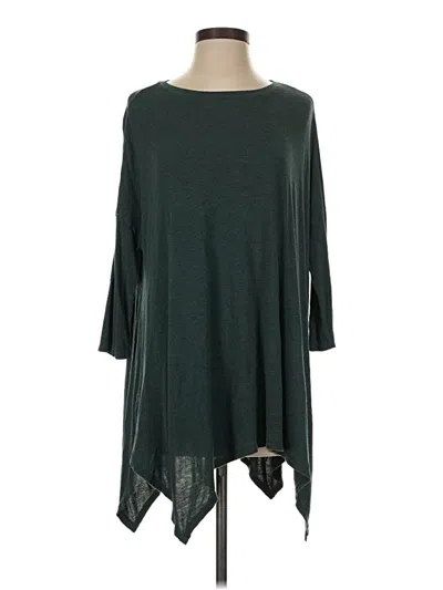 Pre-owned Matilda Jane 3/4 Sleeve Top Green Boatneck Tops