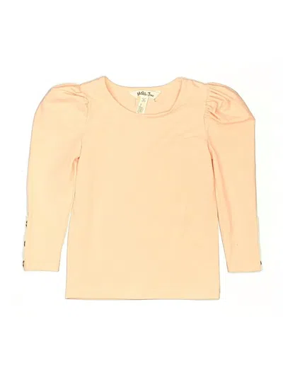 Pre-owned Matilda Jane Kids' 3/4 Sleeve Top Pink Sweetheart Neckline Tops
