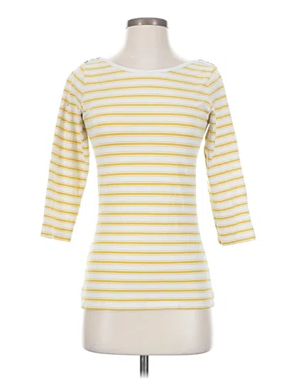 Pre-owned Matilda Jane 3/4 Sleeve Top Yellow Boatneck Tops