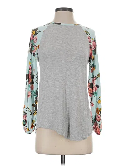Pre-owned Matilda Jane 3/4 Sleeve T-shirt In Gray
