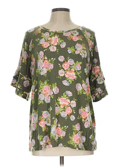 Pre-owned Matilda Jane 3/4 Sleeve T-shirt In Green