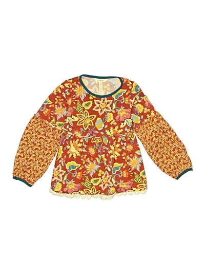 Pre-owned Matilda Jane Kids' 3/4 Sleeve T-shirt In Orange