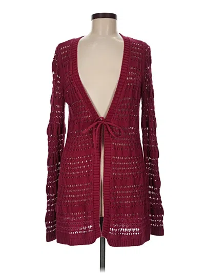 Pre-owned Matilda Jane Cardigan Sweater In Burgundy