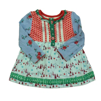 Pre-owned Matilda Jane Kids' Girls Blue Red Green Dress