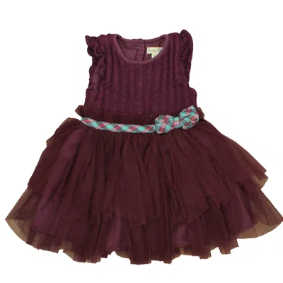 Pre-owned Matilda Jane Kids' Girls Maroon Dress In Burgundy