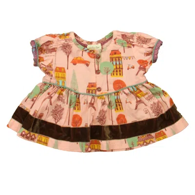Matilda Jane Kids' Girls Pink Brown Blouse In Neutral