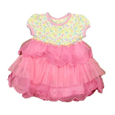 Pre-owned Matilda Jane Kids' Girls Pink Floral Dress In Multi