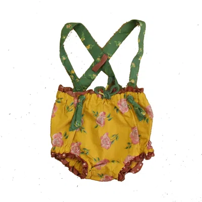 Matilda Jane Kids' Girls Yellow Pink Floral Green Romper In Multi