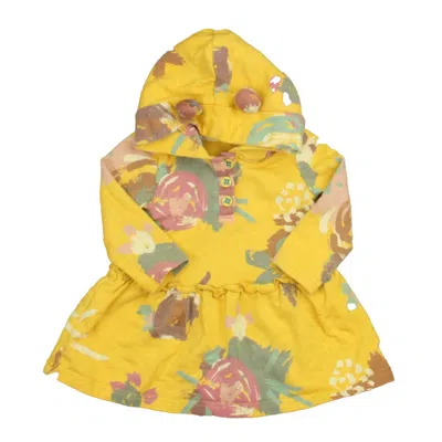 Pre-owned Matilda Jane Kids' Girls Yellow Pink Teal Dress In Multi