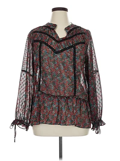 Pre-owned Matilda Jane Long Sleeve Blouse In Black