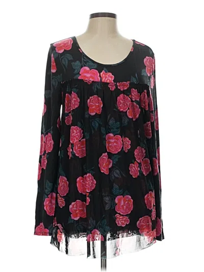 Pre-owned Matilda Jane Long Sleeve Blouse In Black