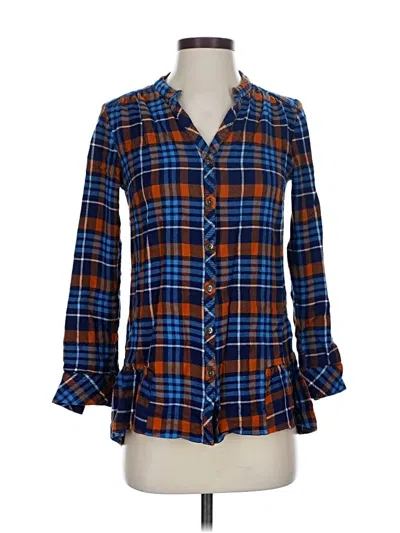Pre-owned Matilda Jane Long Sleeve Blouse In Blue