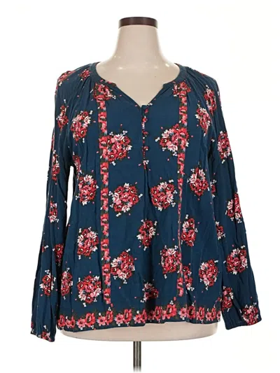 Pre-owned Matilda Jane Long Sleeve Blouse In Blue