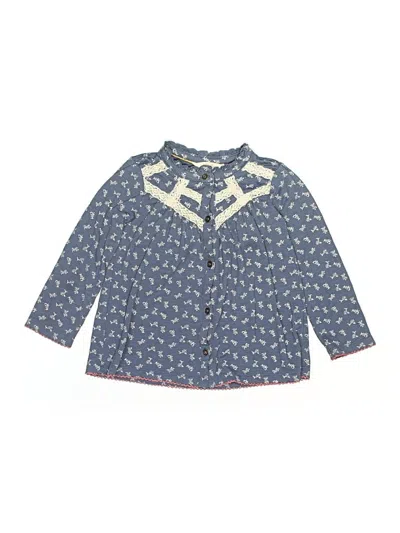 Pre-owned Matilda Jane Kids' Long Sleeve Blouse In Blue