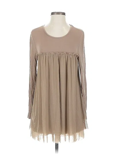 Pre-owned Matilda Jane Long Sleeve Blouse In Brown