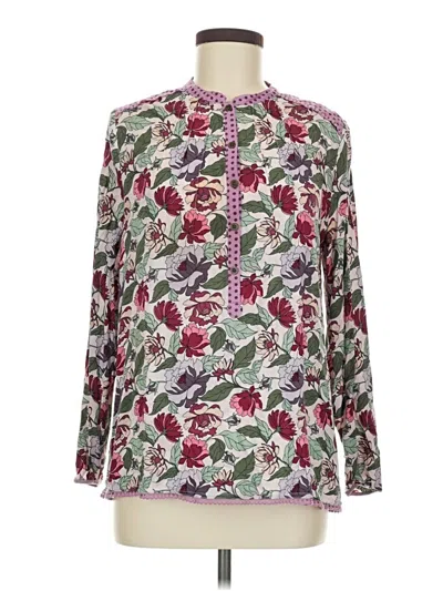 Pre-owned Matilda Jane Long Sleeve Blouse In Burgundy