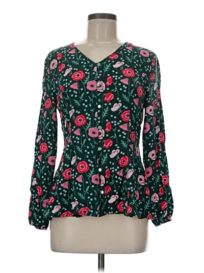 Pre-owned Matilda Jane Long Sleeve Blouse In Green