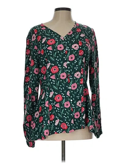 Pre-owned Matilda Jane Long Sleeve Blouse In Green