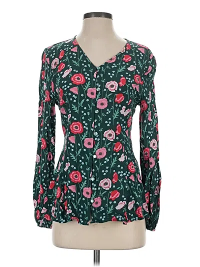 Pre-owned Matilda Jane Long Sleeve Blouse In Green