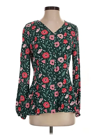 Pre-owned Matilda Jane Long Sleeve Blouse In Green