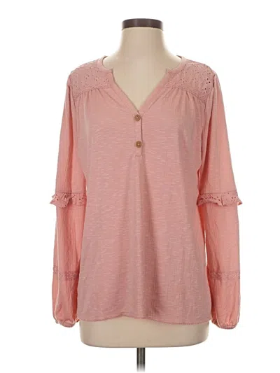 Pre-owned Matilda Jane Long Sleeve Blouse In Pink