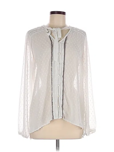 Pre-owned Matilda Jane Long Sleeve Blouse In Silver