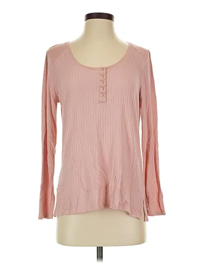Pre-owned Matilda Jane Long Sleeve Henley Shirt In Pink