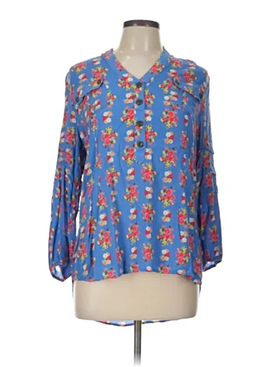 Pre-owned Matilda Jane Long Sleeve Polo Shirt In Blue