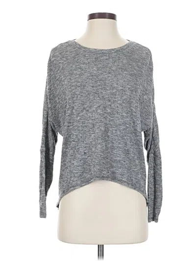 Pre-owned Matilda Jane Long Sleeve Top Gray Crew Neck Tops