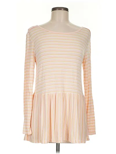 Pre-owned Matilda Jane Long Sleeve Top Orange Boatneck Tops
