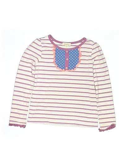 Pre-owned Matilda Jane Kids' Long Sleeve Top Pink Ruffles Neckline Tops