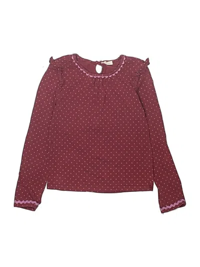Pre-owned Matilda Jane Kids' Long Sleeve T-shirt In Burgundy
