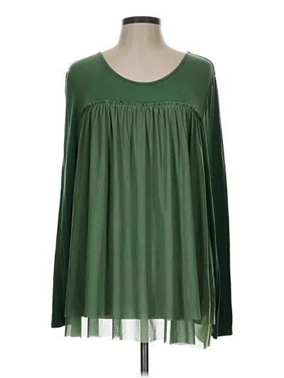 Pre-owned Matilda Jane Long Sleeve T-shirt In Green