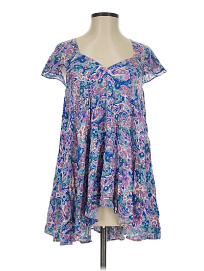 Pre-owned Matilda Jane Short Sleeve Blouse In Blue
