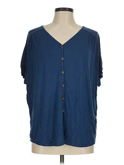 Pre-owned Matilda Jane Short Sleeve Blouse In Blue