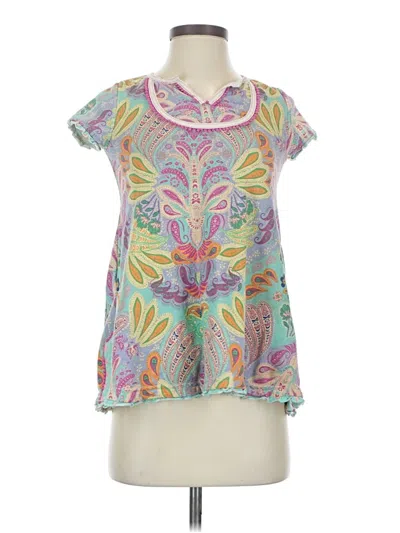 Pre-owned Matilda Jane Short Sleeve Blouse In Gray