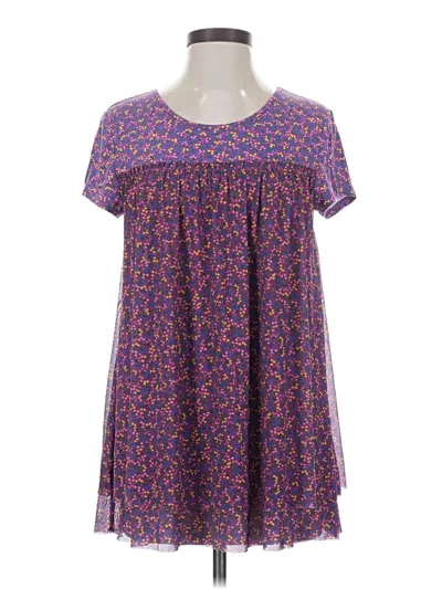 Pre-owned Matilda Jane Short Sleeve Blouse In Purple