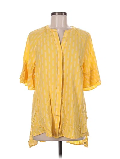 Pre-owned Matilda Jane Short Sleeve Blouse In Yellow