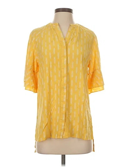 Pre-owned Matilda Jane Short Sleeve Blouse In Yellow