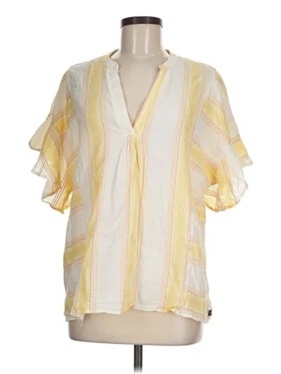 Pre-owned Matilda Jane Short Sleeve Blouse In Yellow