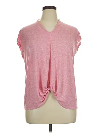 Pre-owned Matilda Jane Short Sleeve Top Pink Keyhole Neckline Tops