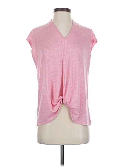 Pre-owned Matilda Jane Short Sleeve Top Pink V Neck Tops