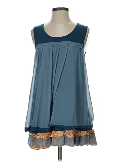 Pre-owned Matilda Jane Sleeveless Blouse In Blue
